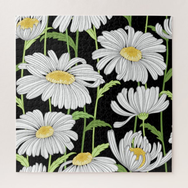 Quebra-cabeça Um padrão perfeito com flores de verão. (Vertical)