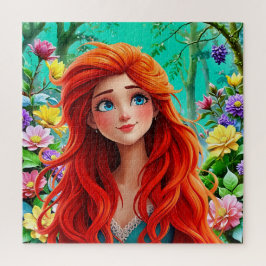 Quebra-cabeça Um personagem com cabelo vermelho vibrante