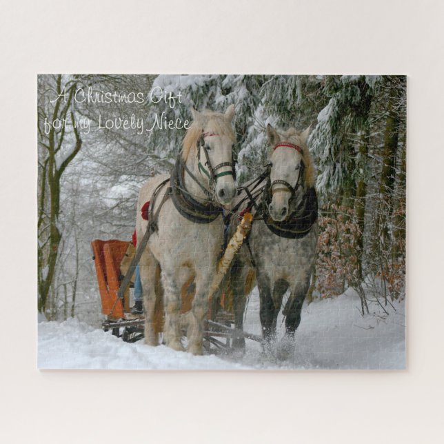 Quebra-cabeça Um presente de Natal feliz para a minha sobrinha. (Horizontal)