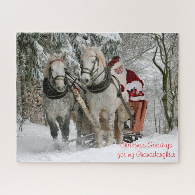 Quebra-cabeça Um presente de Natal para a minha neta. (Horizontal)