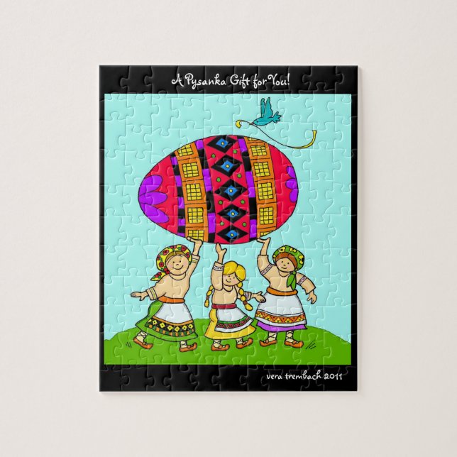 Quebra-cabeça Um presente de Pysanka para você Arte Folclórica U (Vertical)