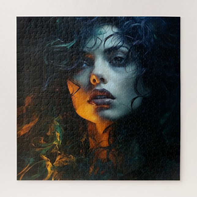 Quebra-cabeça Um retrato assombroso de uma mulher (Vertical)