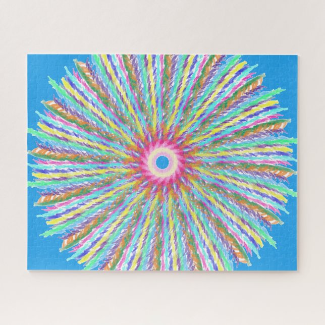 Quebra-cabeça Um Sol Pintado (Abstrato Art) (Horizontal)