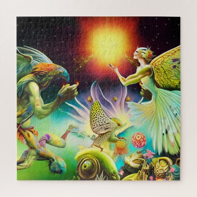 Quebra-cabeça Um Tempo de Pintura de Óleo Recompensa (Vertical)