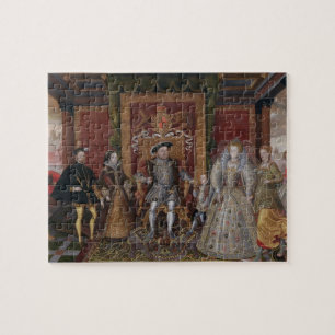 Quebra-cabeça Uma alegoria da sucessão de Tudor: A família de