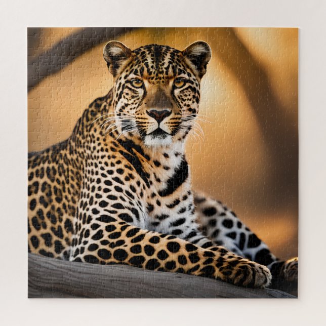 Quebra-cabeça Uma Bacia-Leopardo no Sol (Vertical)