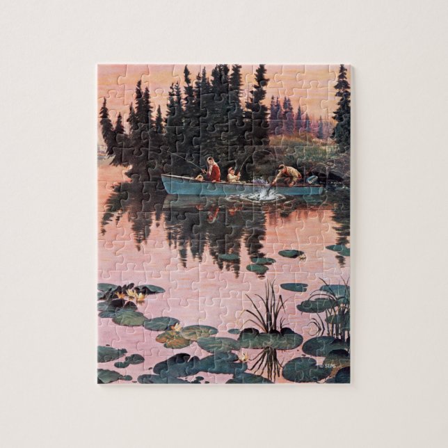 Quebra-cabeça Uma Bela Captura de John Clymer (Vertical)