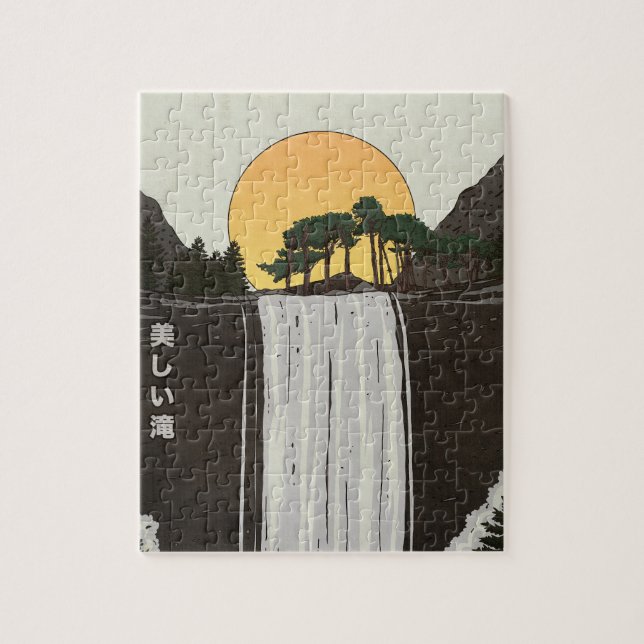 Quebra-cabeça Uma bela cascata (Vertical)