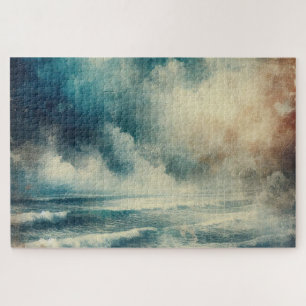 Quebra-cabeça Uma cena turbulenta do oceano - Fotografia antiga