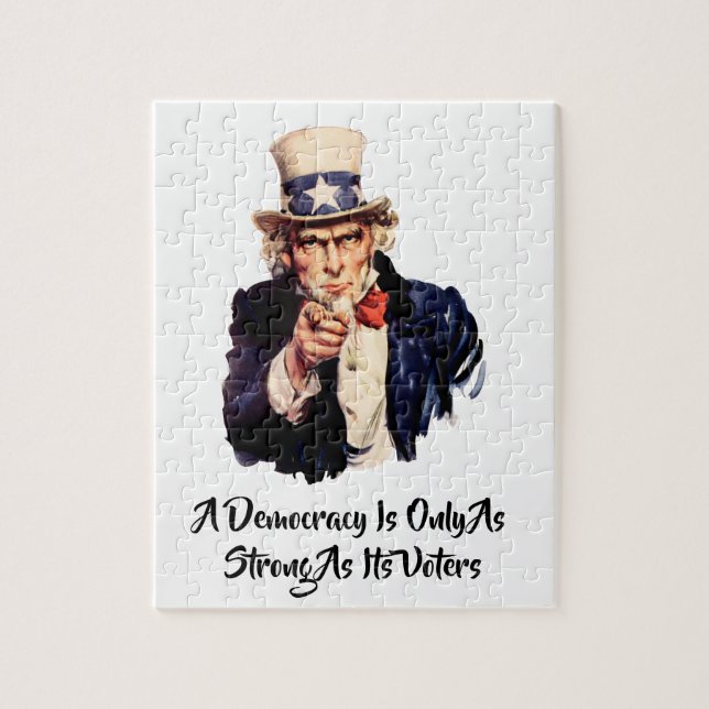Quebra-cabeça Uma Democracia Só É Tão Forte Como Os Seus Eleitor (Vertical)
