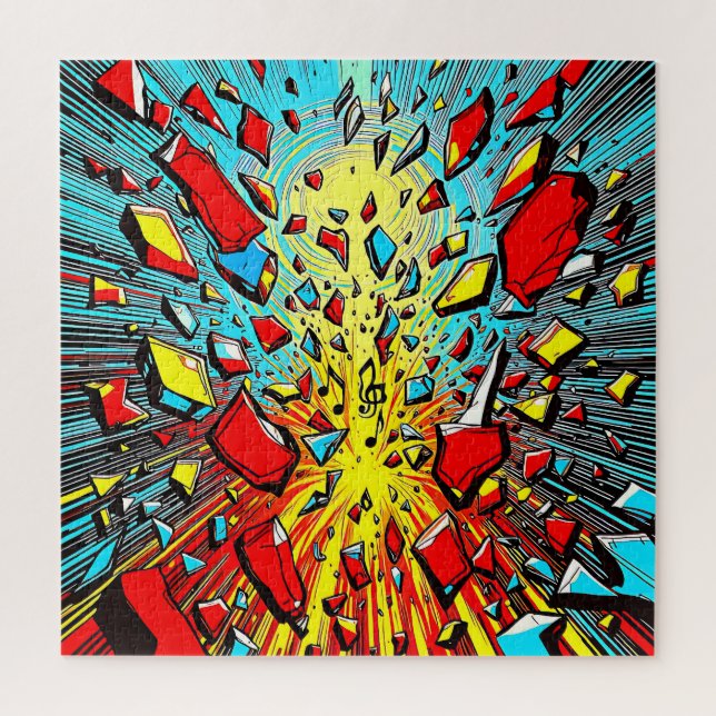 Quebra-cabeça Uma explosão impressionante de formas de abstrato (Vertical)
