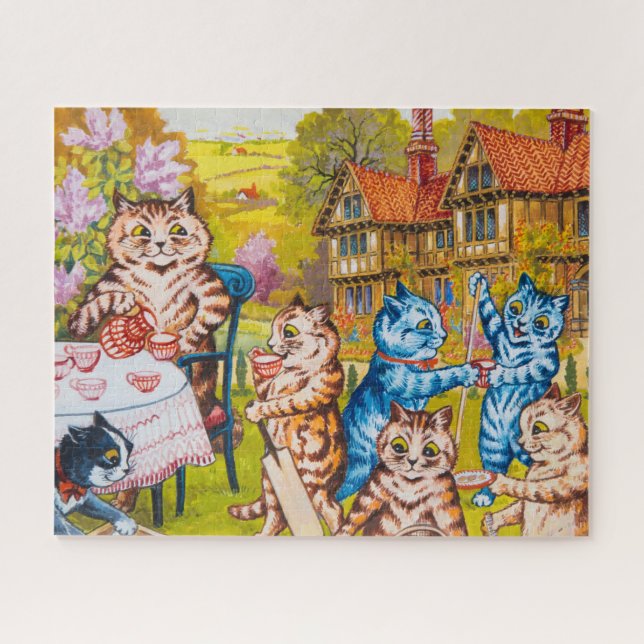 Quebra-cabeça Uma festa de chá de verão de Louis Wain (Horizontal)
