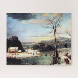 Quebra-cabeça Uma Festa de Natal George Henry Durrie 1852