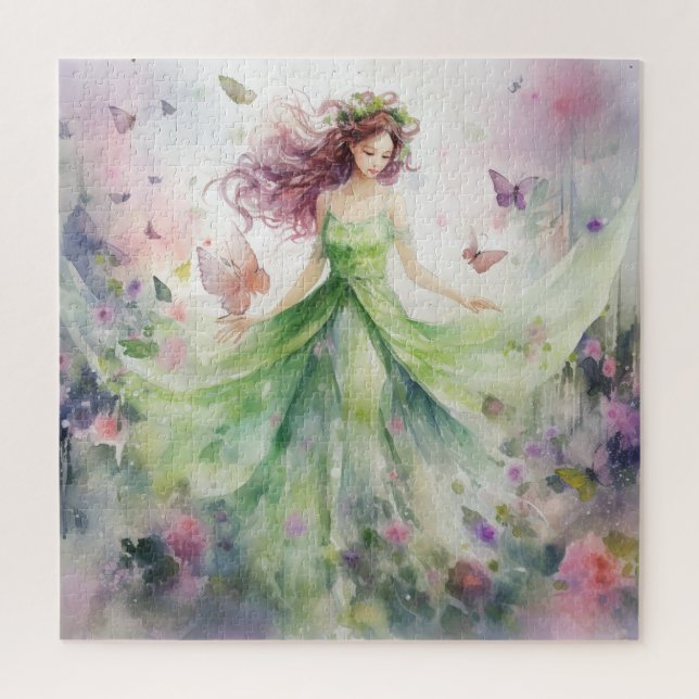 Quebra-cabeça Uma Linda Fada da Primavera (Vertical)