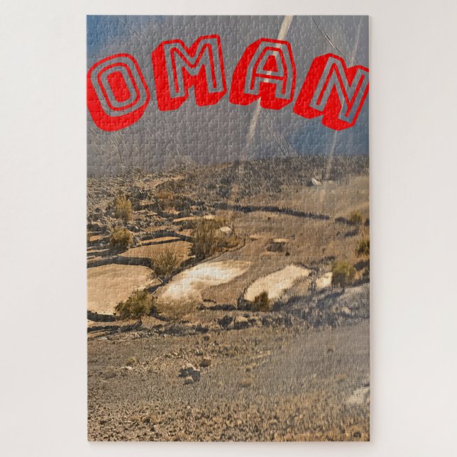 Quebra-cabeça Uma paisagem árida e robusta de Omani. (Vertical)