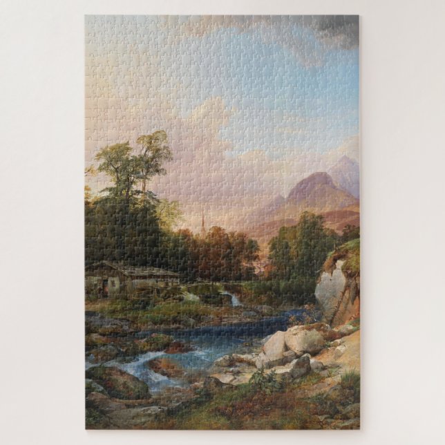 Quebra-cabeça Uma paisagem de montanha com um Smithy (Vertical)