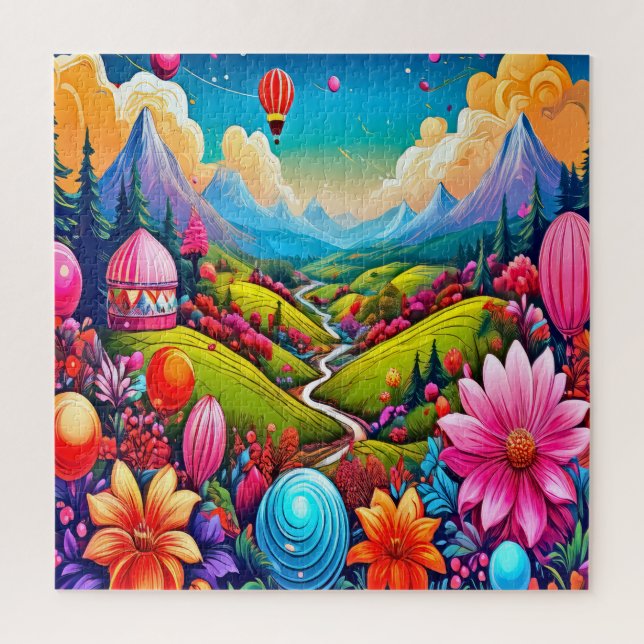 Quebra-cabeça Uma Paisagem Fantástica Vibrante (Vertical)