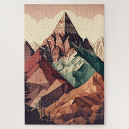 Quebra-cabeça Uma Paisagem Montanhosa Moderna em Harmonia Terros
