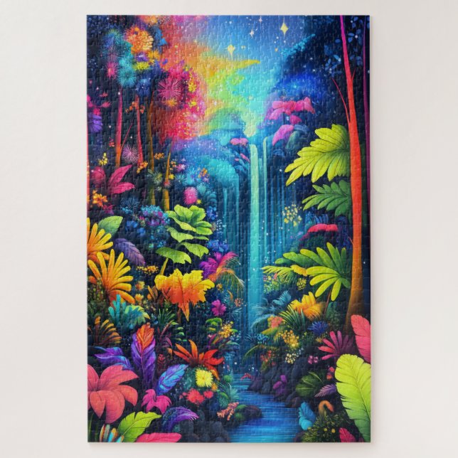 Quebra-cabeça Uma selva psicodélica (Vertical)