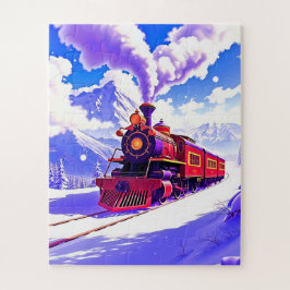 Quebra-cabeça Uma viagem de locomotiva a vapor infantil