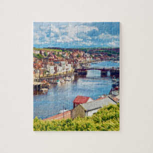 Quebra-cabeça Uma vista sobre Whitby City e Porto