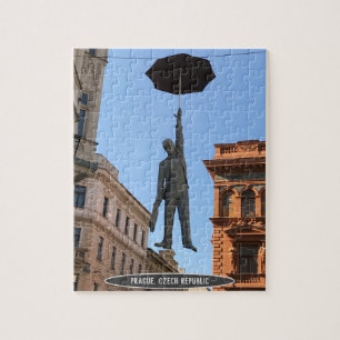 Quebra-cabeça Umbrella Man Estáue, Praga, República Checa