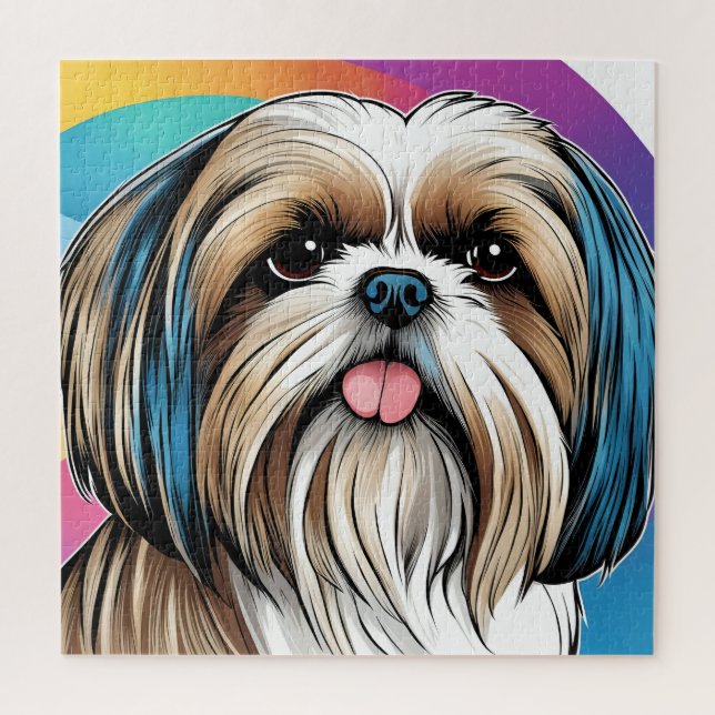 Quebra-cabeça Un beau et marrant shih tzu (Vertical)
