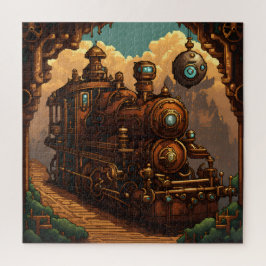 Quebra-cabeça Un train steampunk en pixel art