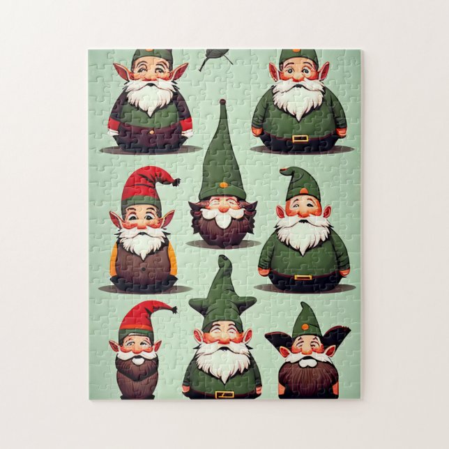 Quebra-cabeça único dos gnomos - 252 peças (Vertical)
