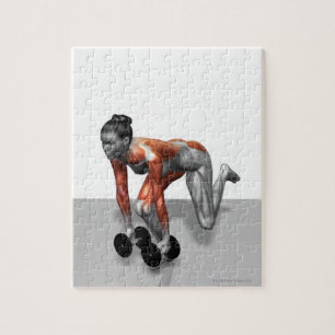 Quebra-cabeça Único pé Deadlift do Dumbbell
