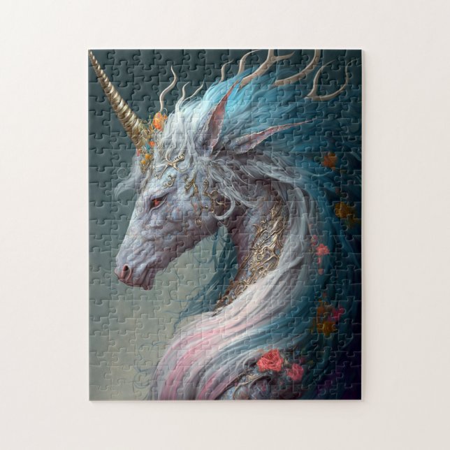 Quebra-cabeça Unicorn Dragon Fantasy Art (Vertical)
