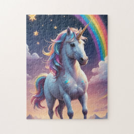 Quebra-cabeça Unicorn e Rainbow