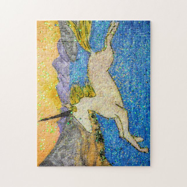 Quebra-cabeça Unicorn Gliding Over Evolution Lake (Vertical)