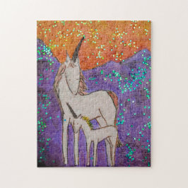 Quebra-cabeça Unicorn Mama e Bebê
