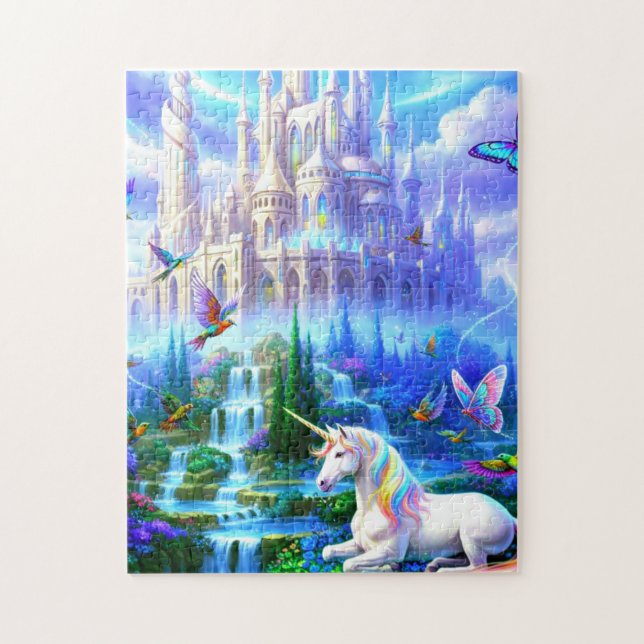 Quebra-cabeça Unicorn pelo Castelo (Vertical)
