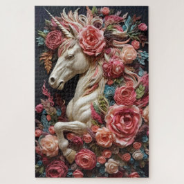 Quebra-cabeça Unicórnio e Rosas