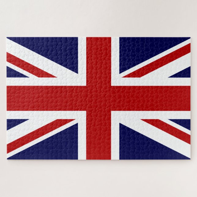 Quebra-cabeça Union Jack Flag do Reino Unido (Horizontal)