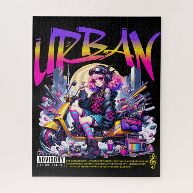 Quebra-cabeça URBAN BEAT: Pulso de Cidade Liberado (Vertical)