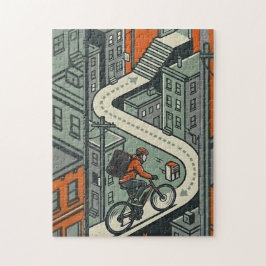Quebra-cabeça Urbano de Entrega de Bicicleta na Ci