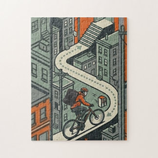 Quebra-cabeça Urbano de Entrega de Bicicleta na Ci
