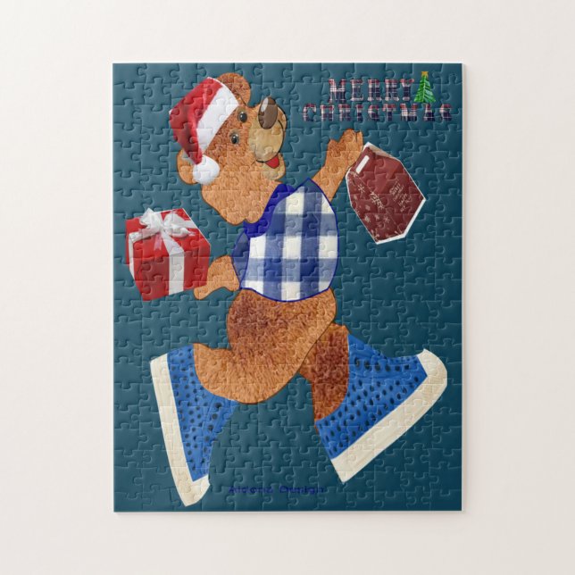 Quebra-cabeça Ursinho de Natal  (Vertical)