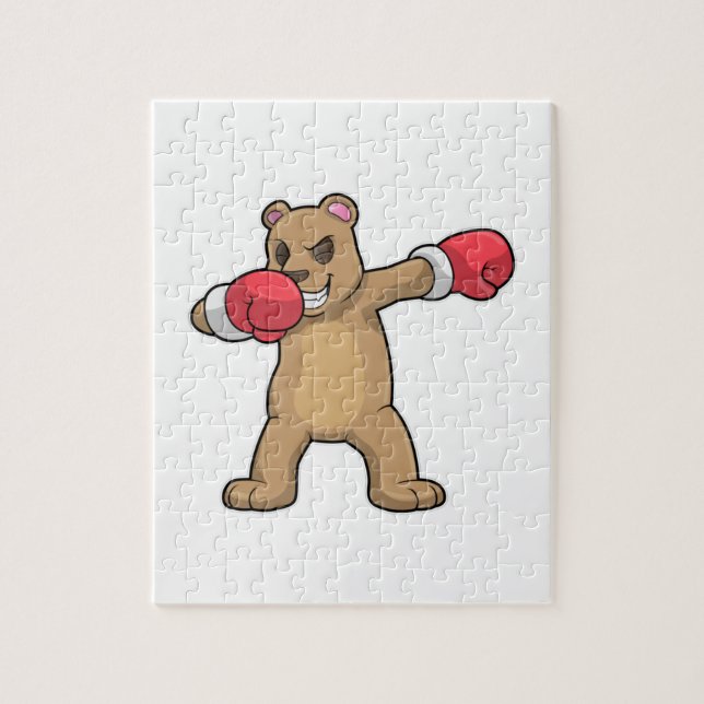 Quebra-cabeça Urso como Boxer na guia Dança Boxing & Hip Hop (Vertical)