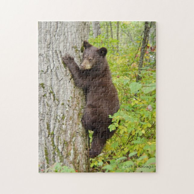 Quebra-cabeça Urso Cub na árvore (Vertical)