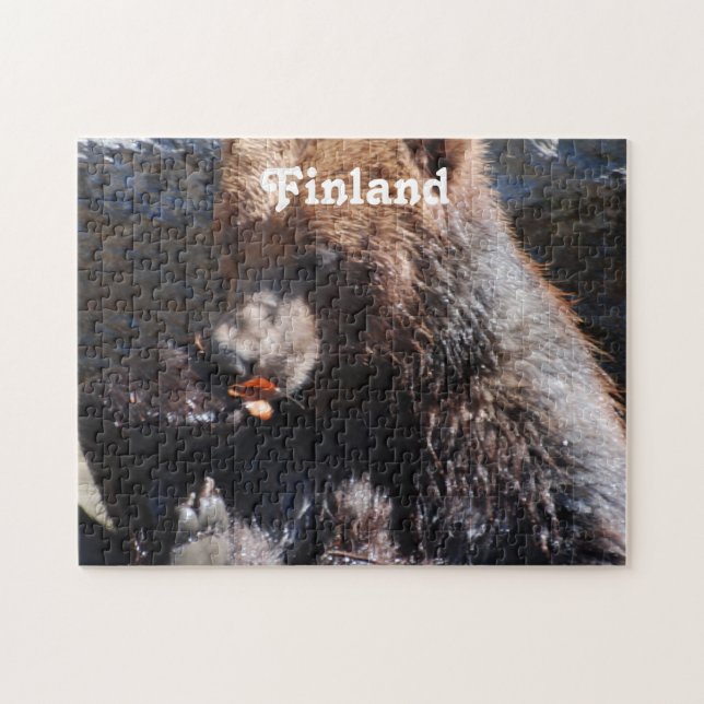 Quebra-cabeça Urso de Brown em Finlandia (Horizontal)