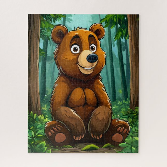 Quebra-cabeça Urso de desenho animado fofo (Vertical)