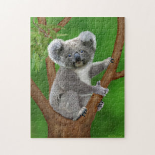 Quebra-cabeça Urso de Koala de olhos azuis do bebê