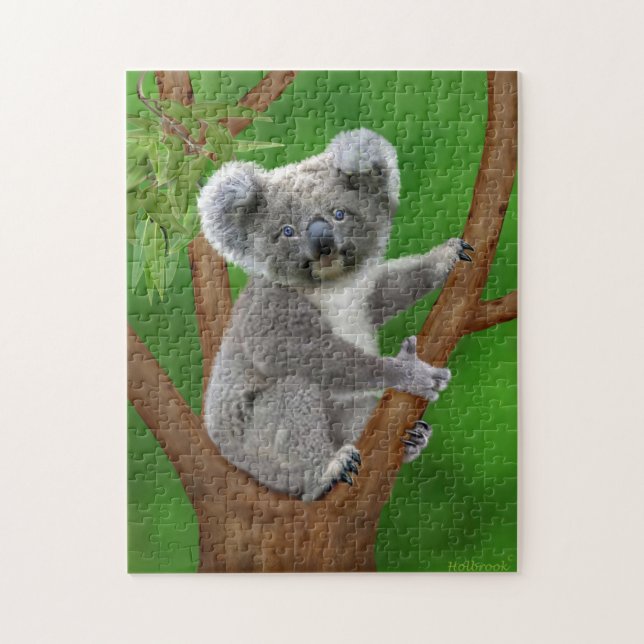 Quebra-cabeça Urso de Koala de olhos azuis do bebê (Vertical)
