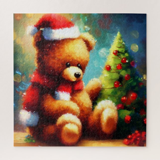 Quebra-cabeça Urso de Natal (1) (Vertical)