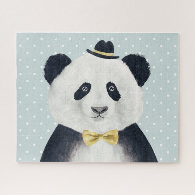 Quebra-cabeça Urso de panda da aguarela (Horizontal)