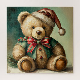 Quebra-cabeça Urso de pelúcia de Natal vintage